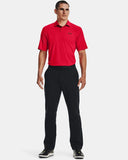 UNDER ARMOUR MEN'S T2G GOLF POLO - RADIO RED / BLACK