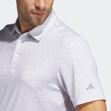 ADIDAS MEN'S ULTIMATE365 ALLOVER PRINT GOLF POLO SHIRT - WHITE