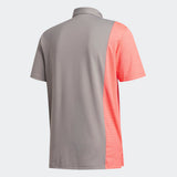 ADIDAS MEN'S ULTIMATE365 BLOCKED PRINT GOLF POLO SHIRT - GREY THREE / FLASH RED / GREY THREE