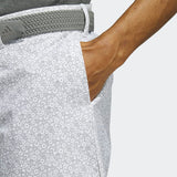 ADIDAS MEN'S ULTIMATE365 NINE-INCH PRINTED GOLF SHORTS - White / Grey Three