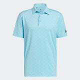 ADIDAS MEN'S ULTIMATE365 PRINTED GOLF POLO SHIRT - Hazy Sky / Hazy Blue