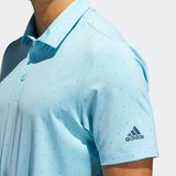 ADIDAS MEN'S ULTIMATE365 PRINTED GOLF POLO SHIRT - Hazy Sky / Hazy Blue