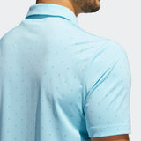 ADIDAS MEN'S ULTIMATE365 PRINTED GOLF POLO SHIRT - Hazy Sky / Hazy Blue