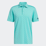 ADIDAS MEN'S ULTIMATE365 PRINTED GOLF POLO SHIRT - Acid Mint / Wild Teal