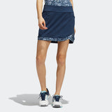 ADIDAS WOMEN'S ULTIMATE365 PRINTED PRIMEGREEN GOLF SKORT - CREW NAVY