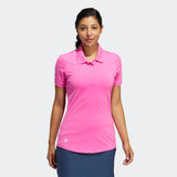 ADIDAS WOMEN'S ULTIMATE365 SOLID GOLF POLO SHIRT - SCREAMING PINK