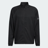 ADIDAS MEN'S CORE VERSATILE FULL-ZIP GOLF JACKET - BLACK