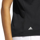 ADIDAS WOMEN'S PERFORMANCE PRIMEGREEN GOLF POLO SHIRT - BLACK