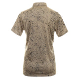 ADIDAS MEN'S Jacquard Golf Shirt - Hemp/Black/Olive Strata