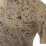ADIDAS MEN'S Jacquard Golf Shirt - Hemp/Black/Olive Strata
