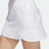 ADIDAS WOMEN'S FRILL GOLF SKORT - WHITE