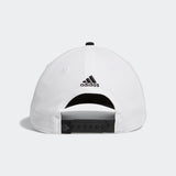 ADIDAS MEN'S SCRIPT CURVED SNAPBACK GOLF HAT - WHITE