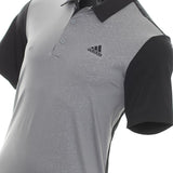 ADIDAS MEN'S ULTIMATE365 CAMO EMBOSSED GOLF POLO SHIRT - Black/Grey Three