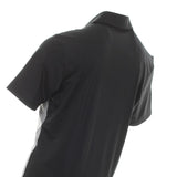 ADIDAS MEN'S ULTIMATE365 CAMO EMBOSSED GOLF POLO SHIRT - Black/Grey Three