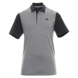 ADIDAS MEN'S ULTIMATE365 CAMO EMBOSSED GOLF POLO SHIRT - Black/Grey Three