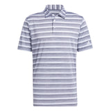 ADIDAS MEN'S Adidas two-tone striped golf polo shirt - Grey Three/ White