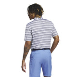 ADIDAS MEN'S Adidas two-tone striped golf polo shirt - Grey Three/ White