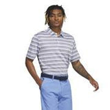 ADIDAS MEN'S Adidas two-tone striped golf polo shirt - Grey Three/ White