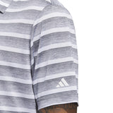 ADIDAS MEN'S Adidas two-tone striped golf polo shirt - Grey Three/ White