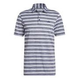 ADIDAS MEN'S Two-tone striped golf polo shirt - navy