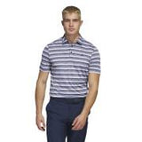ADIDAS MEN'S Two-tone striped golf polo shirt - navy