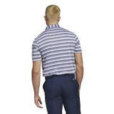 ADIDAS MEN'S Two-tone striped golf polo shirt - navy