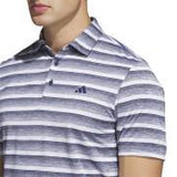 ADIDAS MEN'S Two-tone striped golf polo shirt - navy