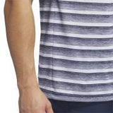 ADIDAS MEN'S Two-tone striped golf polo shirt - navy