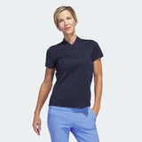 ADIDAS WOMEN'S JACQUARD GOLF POLO SHIRT - NAVY
