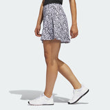ADIDAS WOMEN'S PRINTED 16-INCH GOLF SKORT - Black / White