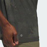 ADIDAS MEN'S FLOWER MESH GOLF POLO SHIRT - Olive Strata / Black