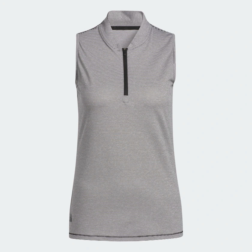 ADIDAS WOMEN'S TWO-COLOR OTTOMAN SLEEVELESS GOLF POLO SHIRT