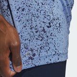 ADIDAS MEN'S JACQUARD GOLF POLO SHIRT - Blue Fusion / Collegiate Navy / Lucid Blue