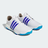 ADIDAS MEN'S TOUR360 22 GOLF SHOES - Cloud White / Lucid Blue / Silver Metallic