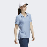 ADIDAS WOMEN'S GO-TO PRIMEGREEN SHORT SLEEVE GOLF POLO SHIRT - CREW NAVY / AMBIENT SKY