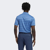 ADIDAS MEN'S HEATHER SNAP GOLF POLO SHIRT - FOCUS BLUE / CREW NAVY
