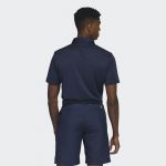 ADIDAS MEN'S CHEST-PRINT GOLF POLO SHIRT - COLLEGIATE NAVY