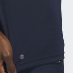 ADIDAS MEN'S CHEST-PRINT GOLF POLO SHIRT - COLLEGIATE NAVY
