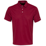 NIKE MEN'S DRI-FIT PLAYER MICRO PRINT GOLF POLO - POMEGRANATE/BRUSHED SILVER