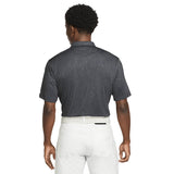 NIKE DRI-FIT PLAYER MICRO PRINT POLO - DARK SMOKE GREY/BRUSHED SILVER