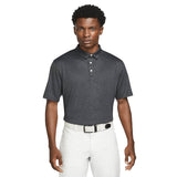 NIKE DRI-FIT PLAYER MICRO PRINT POLO - DARK SMOKE GREY/BRUSHED SILVER