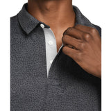 NIKE DRI-FIT PLAYER MICRO PRINT POLO - DARK SMOKE GREY/BRUSHED SILVER