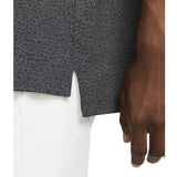 NIKE DRI-FIT PLAYER MICRO PRINT POLO - DARK SMOKE GREY/BRUSHED SILVER