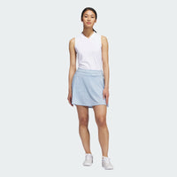 ADIDAS WOMEN'S ESSENTIALS PRINTED GOLF SKORT - WONDER BLUE