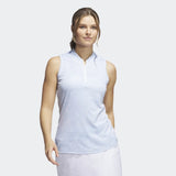 ADIDAS WOMEN'S ESSENTIALS SLEEVELESS POLO SHIRT - WONDER BLUE