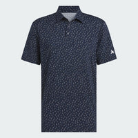 ADIDAS MEN'S ULTIMATE365 ALLOVER PRINT GOLF POLO SHIRT - COLLEGIATE NAVY