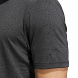 ADIDAS MENS ULTIMATE365 CLIMACOOL TANGO PRINT MESH GOLF POLO SHIRT - BLACK
