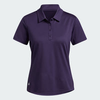 ADIDAS WOMEN'S PERFORMANCE PRIMEGREEN GOLF POLO SHIRT - PURPLE