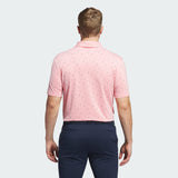 ADIDAS MEN'S ULTIMATE365 ALLOVER PRINT GOLF POLO SHIRT - SEMI PINK SPARK