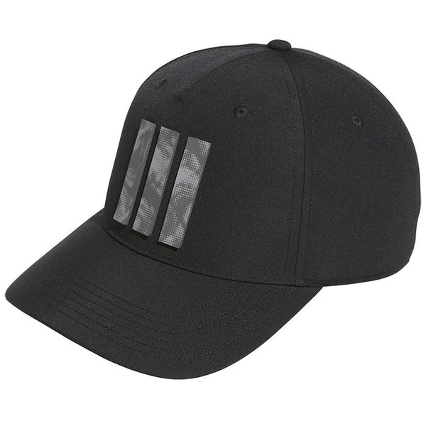 ADIDAS GOLF CAP TOUR 3-STRIPE PRINT - BLACK